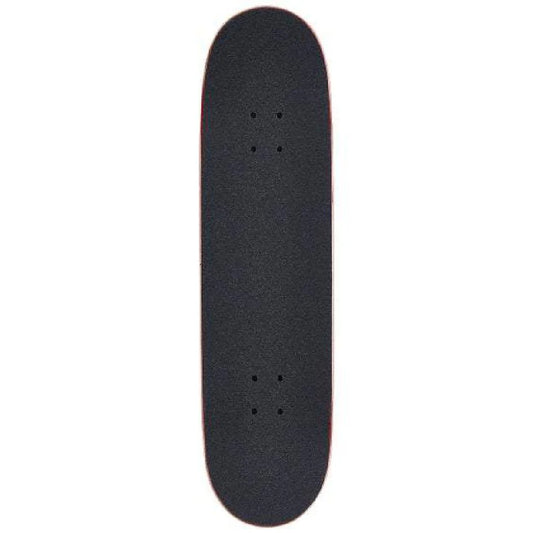 Black skateboard deck on a white background