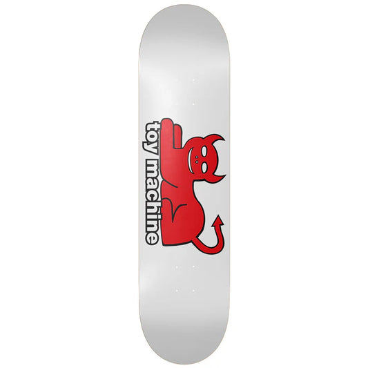 Toy Machine Skateboard Deck Devil Cat White 8.75