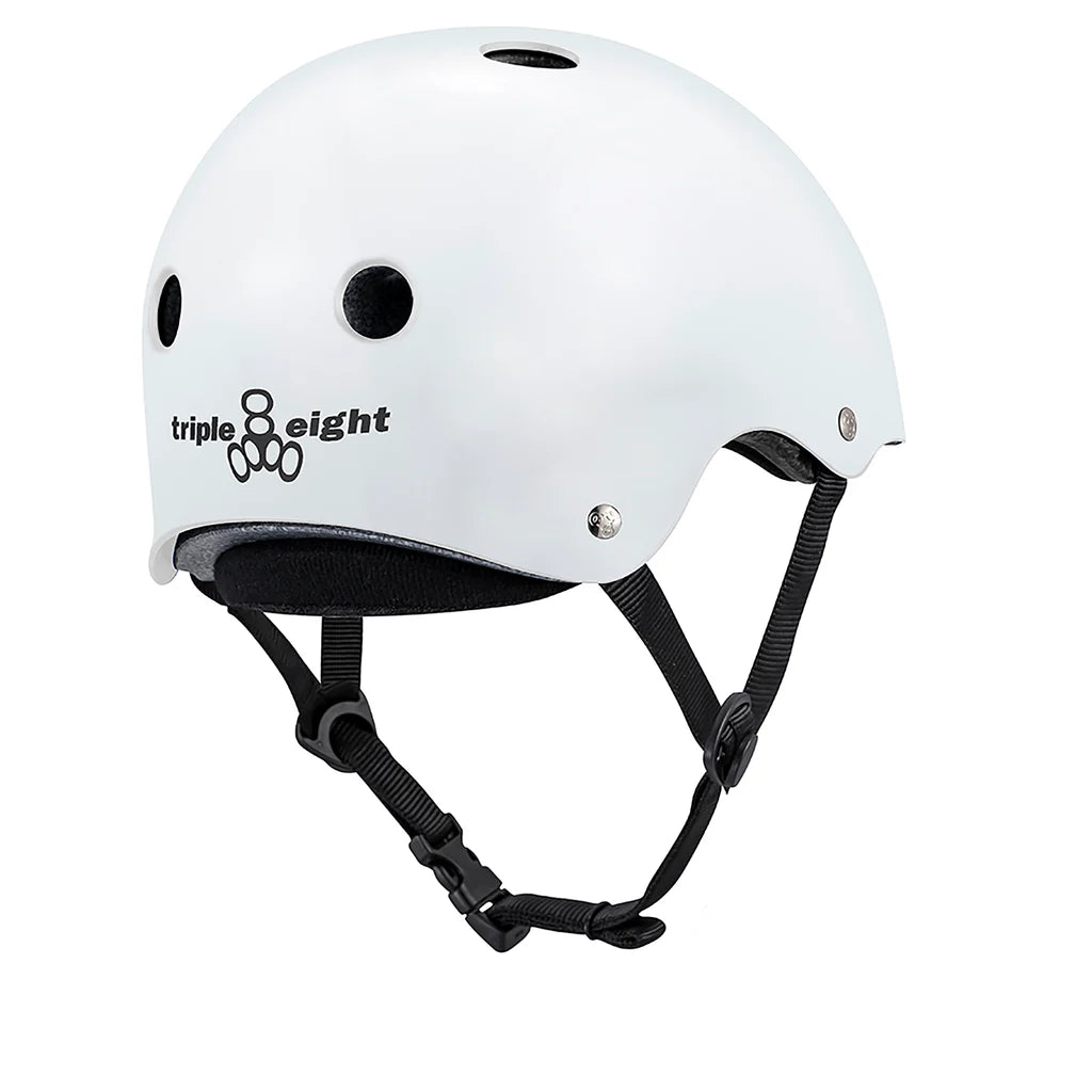 Triple 8 Helmet Certified Deep Cover Gloss White