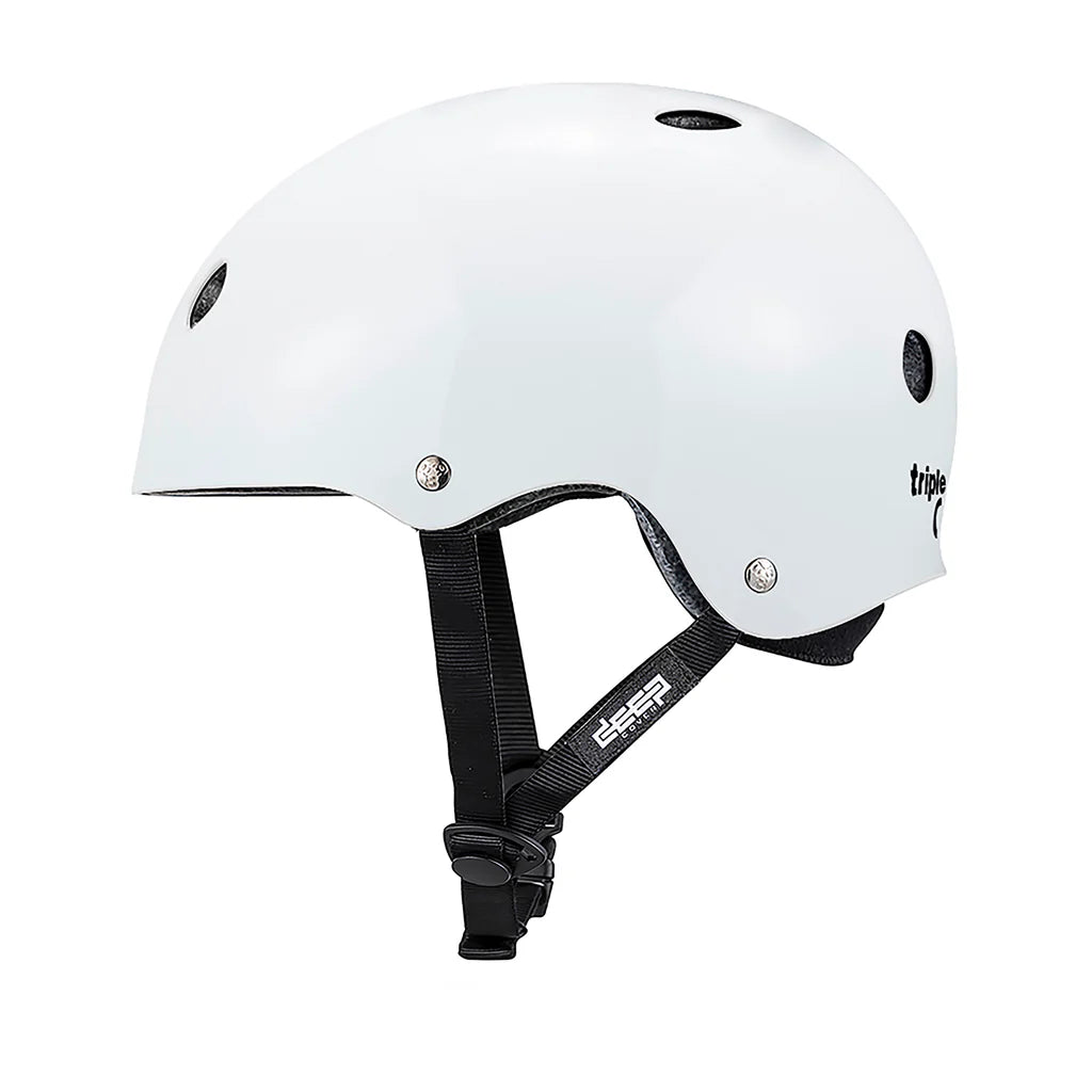 Triple 8 Helmet Certified Deep Cover Gloss White