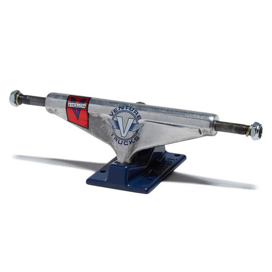 Skateboard truck with 'Venture Trucks' branding on a white background