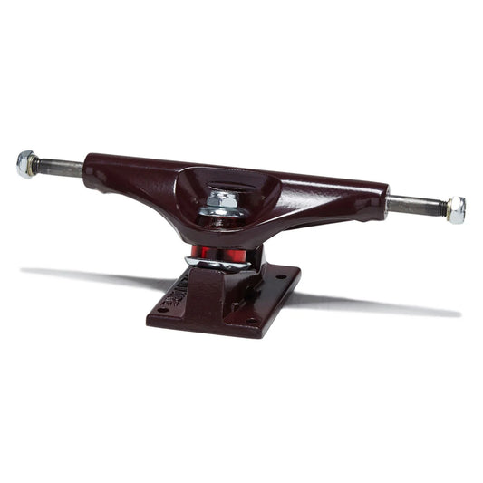 maroon skateboard truck on a white background