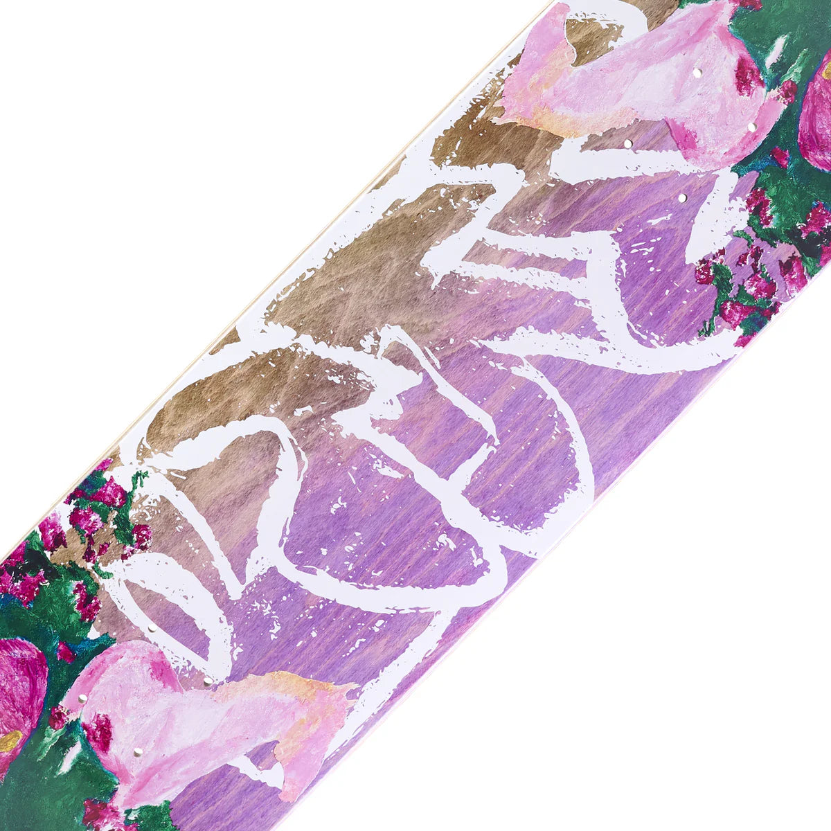 Decorative paper with floral patterns and text on a white background