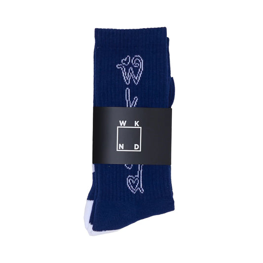 WKND Socks Heart Navy