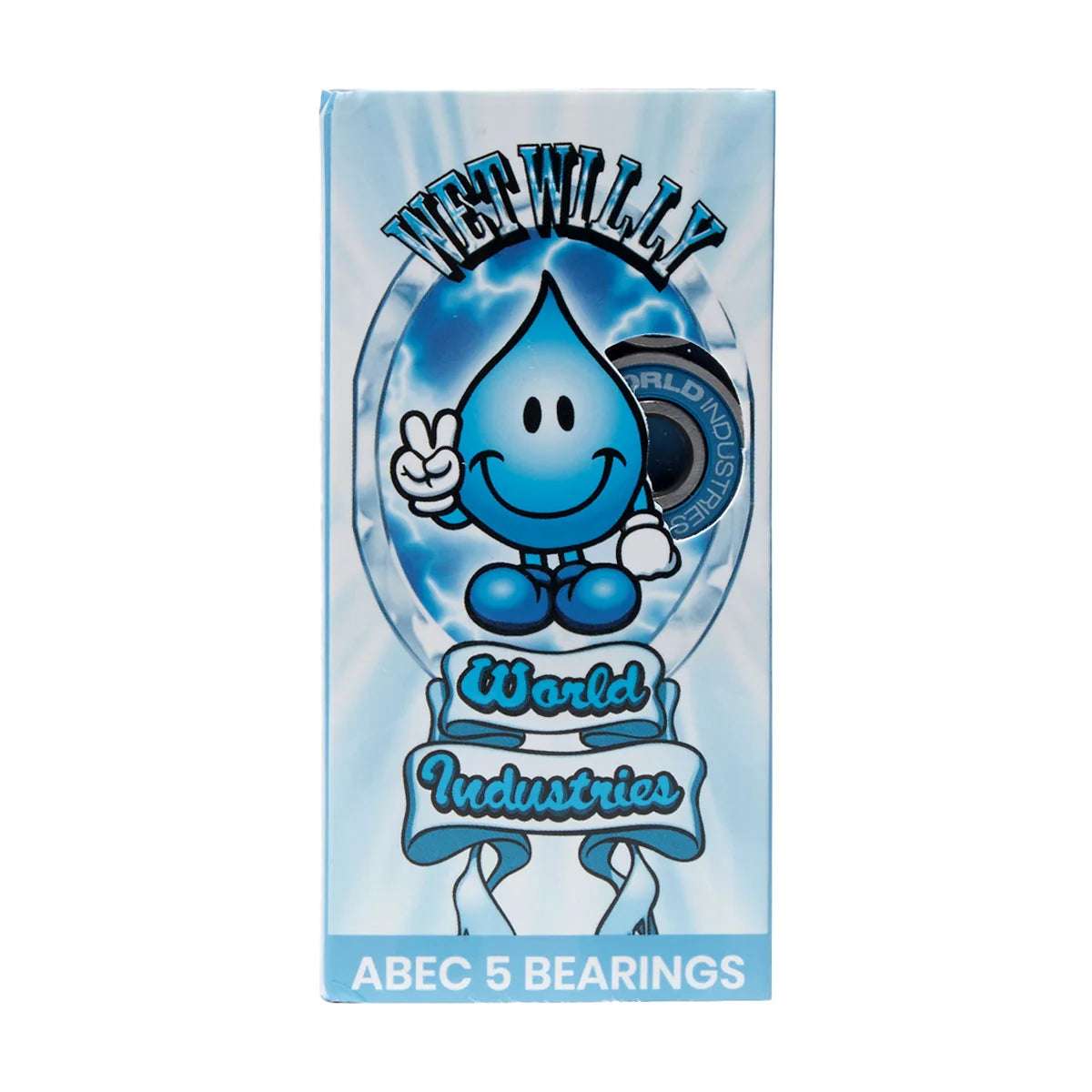 Wax Wally packaging with a blue character and text on a white background