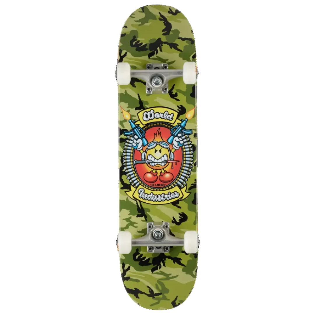 World Industries Complete Skateboard Flameboy Camo 7.5