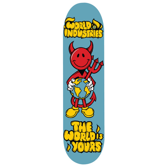 World Industries Skateboard Deck Devil Man The World Is Yours 8.38