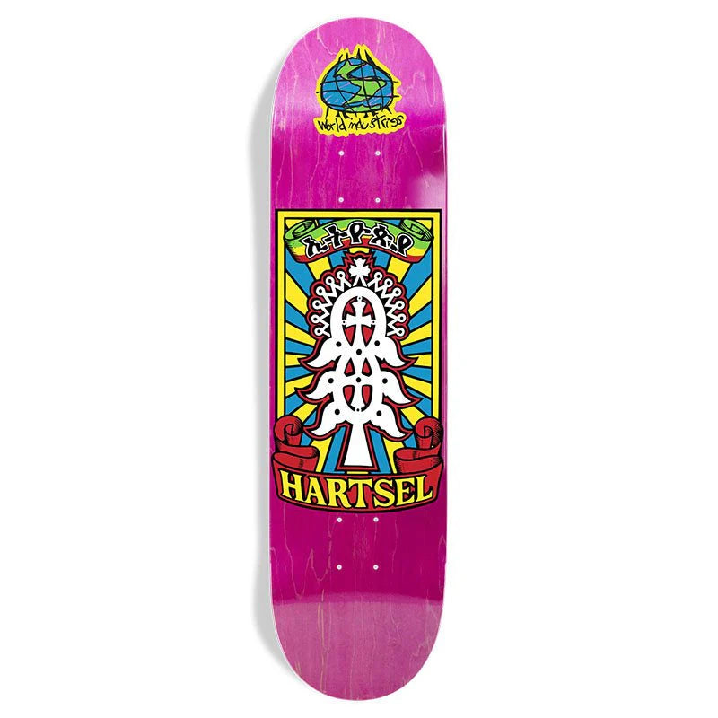 World Industries Skateboard Deck Hartsel Yout Model Pink 8.25
