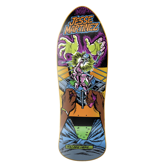 World Industries Skateboard Deck Jesse Martinez Rock'em Sock'em 10.126