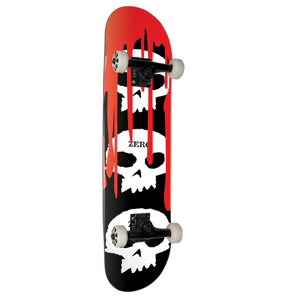 Zero Complete Skateboard 3 Skull With Blood 8.0 Black White Red
