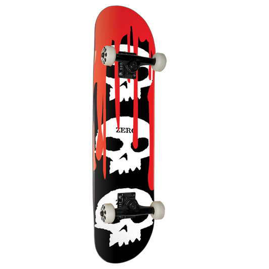 Zero Complete Skateboard 3 Skull With Blood 8.0 Black White Red