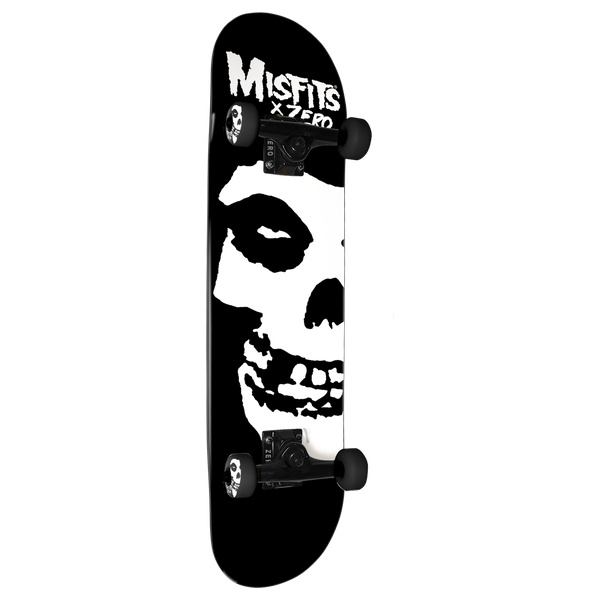 Zero Complete Skateboard Misfits Fiend Skull 8.25 Black White