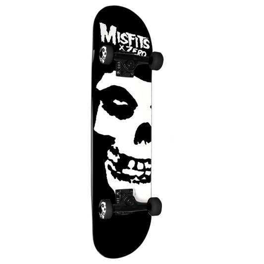 Zero Complete Skateboard Misfits Fiend Skull 8.25 Black White
