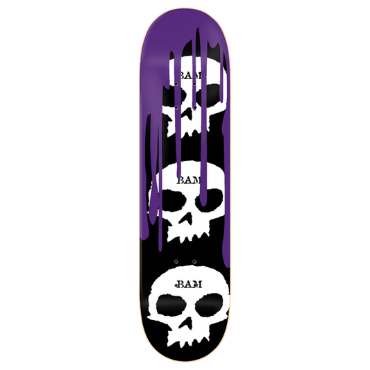 Zero Skateboard Deck Margera 3 Skull Blood 8.25 Purple