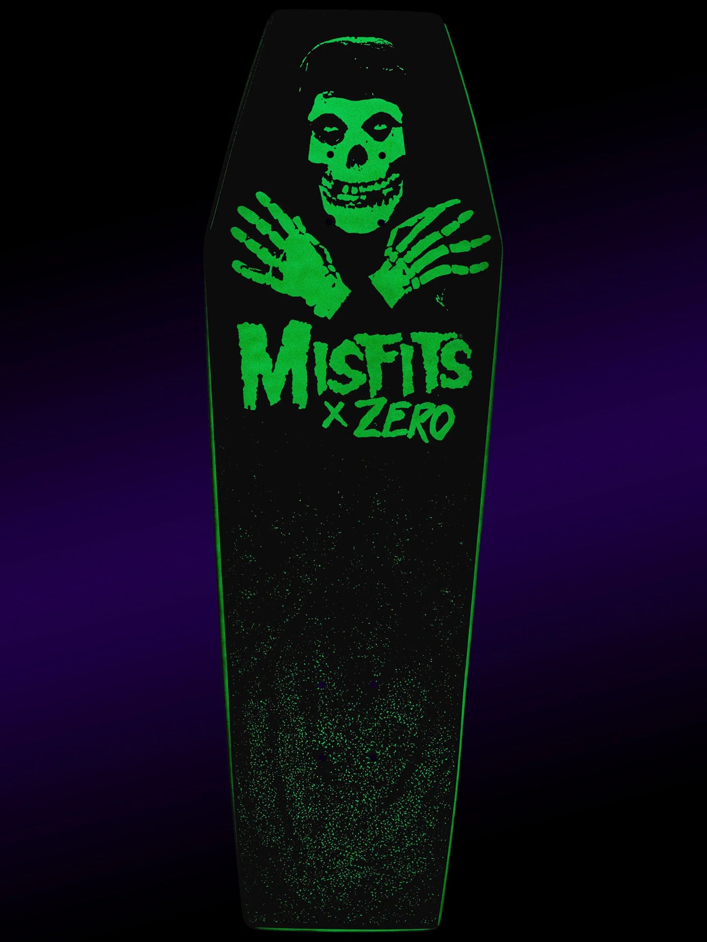 Zero Skateboard Deck Misfits Glow Fiend Coffin 9.5