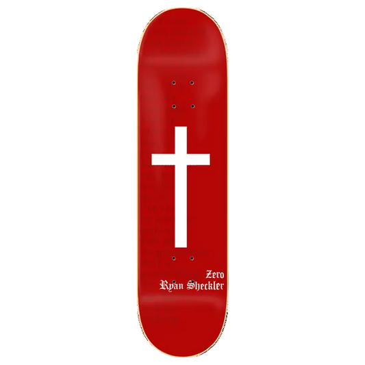 Zero Skateboard Deck Sheckler Cross 8.5 Red White