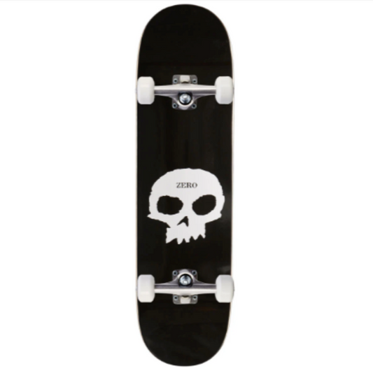 zero skateboard complete black and white