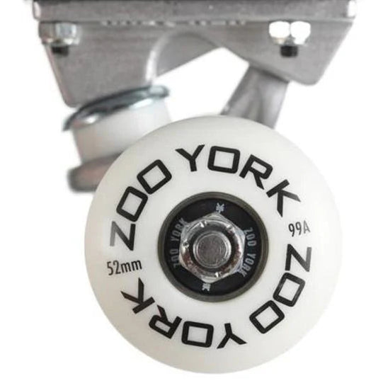 Skateboard wheel with 'Zoo York' branding on a white background