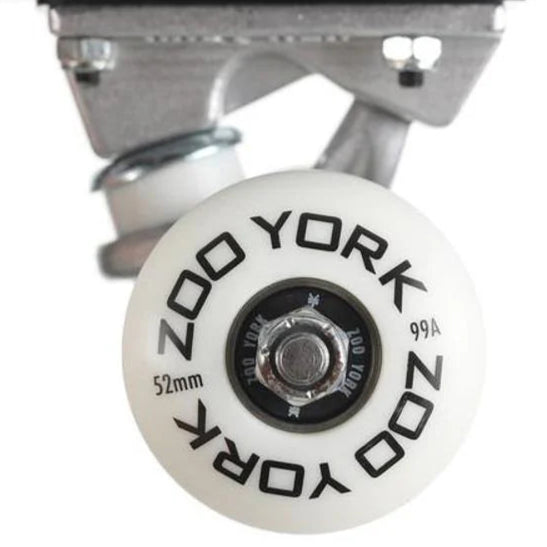 Skateboard wheel with 'Zoo York' branding on a white background