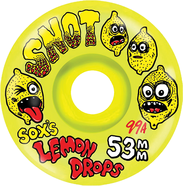 Snot Wheels Sox Lemon Drops Conical 53mm 99A Yellow