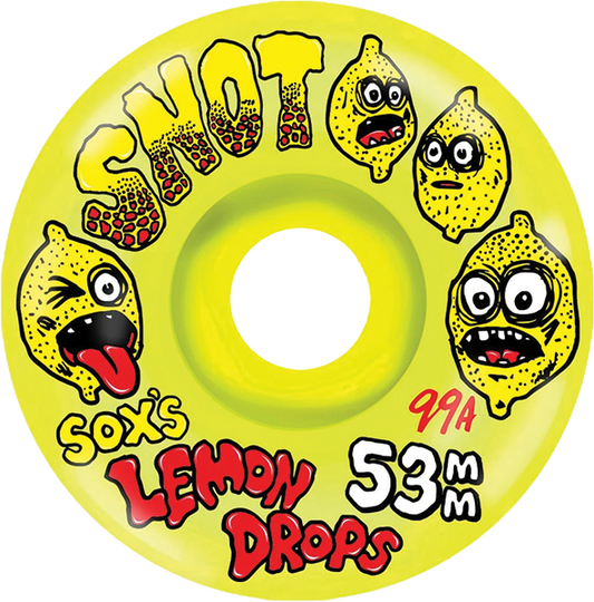 Snot Wheels Sox Lemon Drops Conical 53mm 99A Yellow