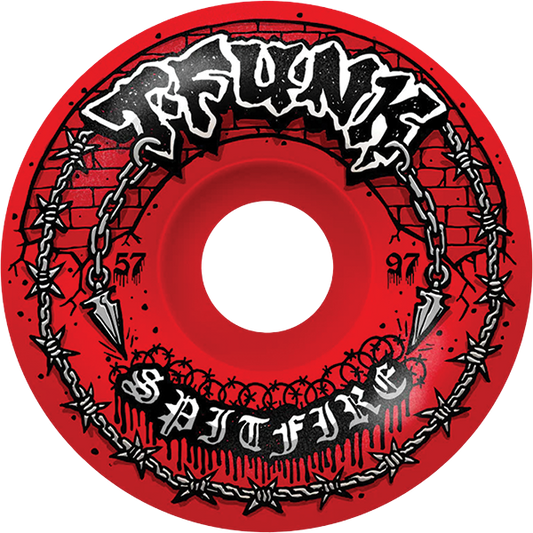 Spitfire Wheels Formula 4 Radial Full 57mm 97A T Funk Red