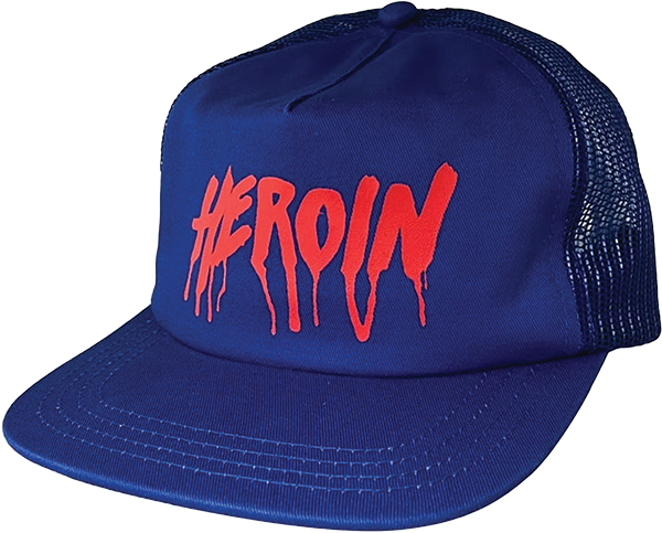 Heroin Hat Drip Trucker Royal Blue
