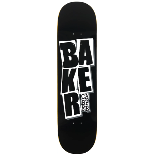 Baker Skateboard Deck Casper Stacked Black 8.5