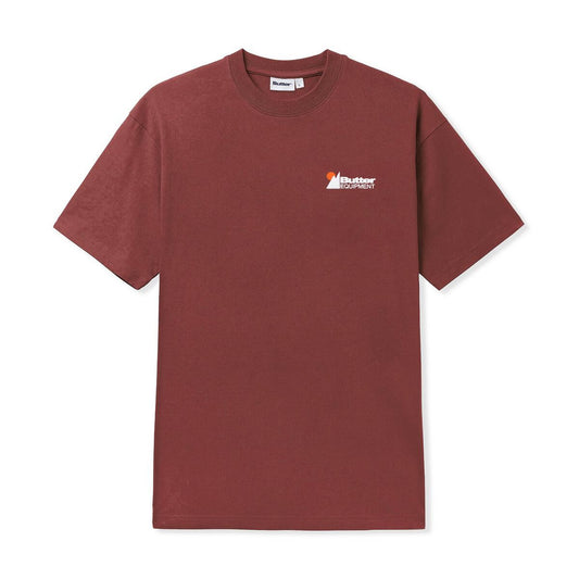 BUTTER GOODS HEAVY WEIGHT PIGMENT DYE TEE SHIRT REDWOOD 6.5oz (220 gsm) 100% Cotton Tee, Custom Pigment Dye, Puff Print On Breast.