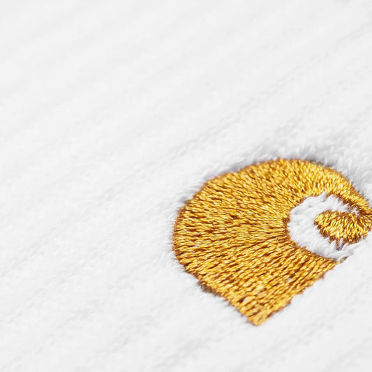 gold embroidered logo