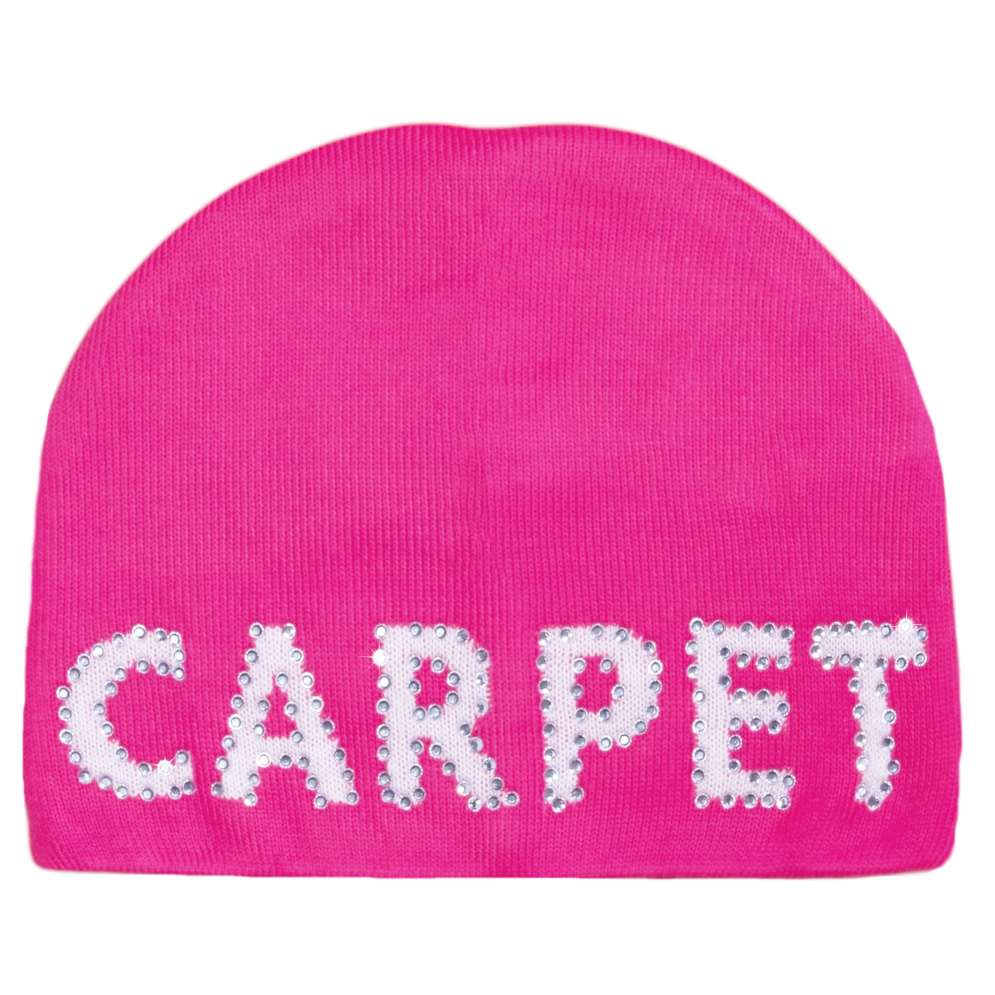 Carpet Company Rhinestone Beanie Hot Pink