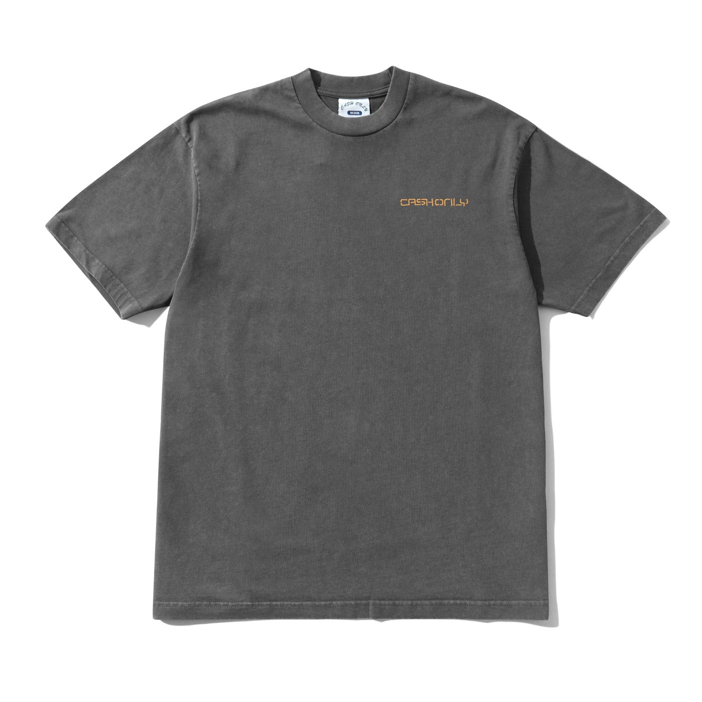Cash Only Shirt Stencil Pigment Dye Tee Washed Black