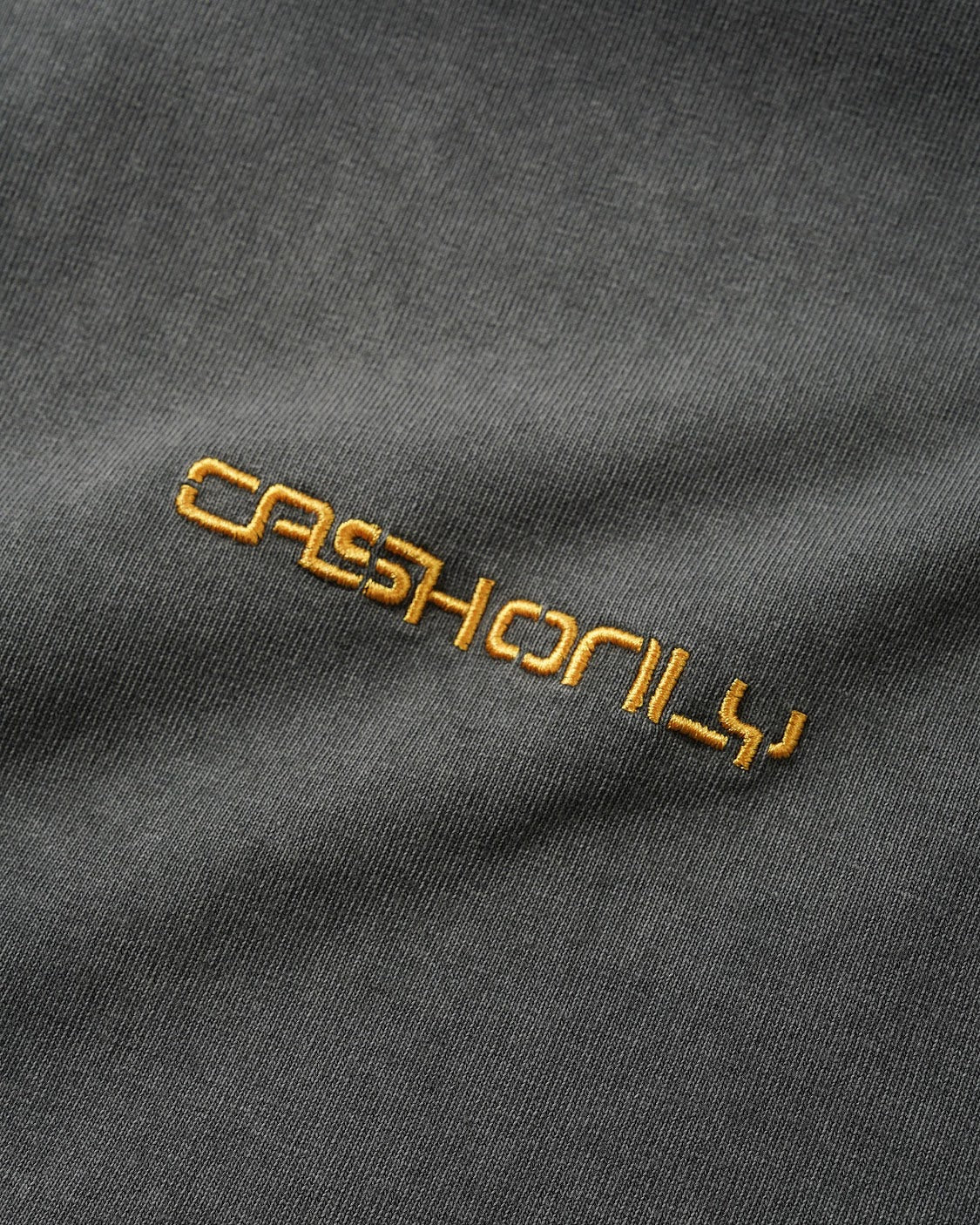 Cash Only Shirt Stencil Pigment Dye Tee Washed Black