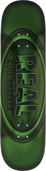 Real Skateboard Deck Oval DBX Green Foil 8.5