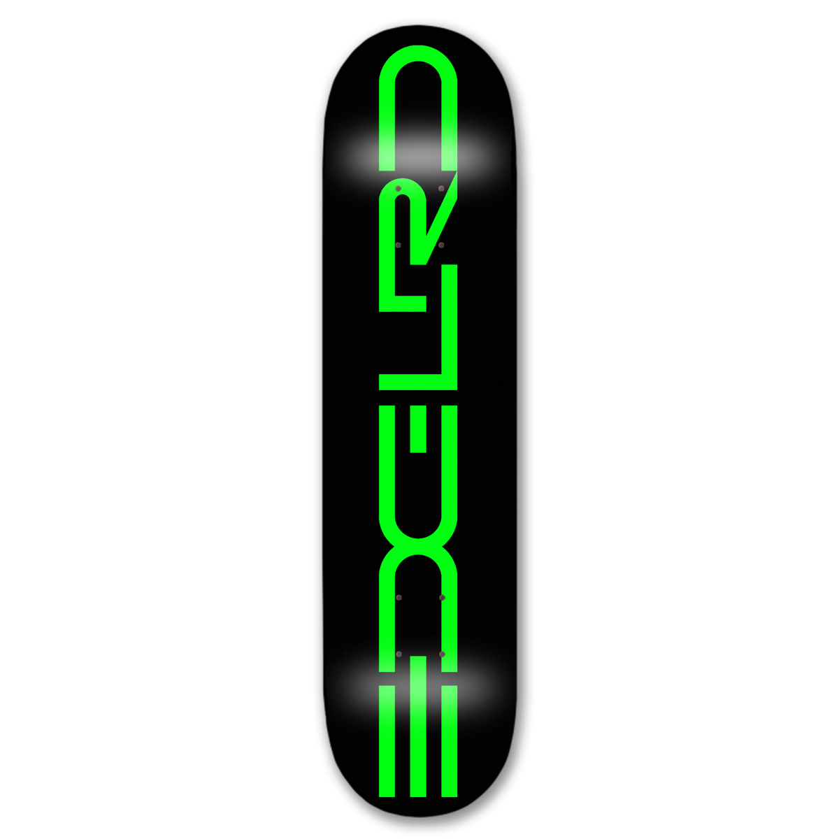 EDGLRD Skateboard Deck Tech Script Black Green 8.25