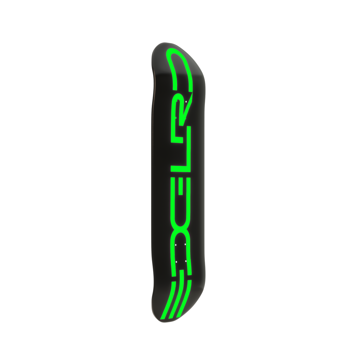 EDGLRD Skateboard Deck Tech Script Black Green 8.25