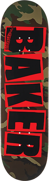 Baker Skateboard Deck Peterson Brand Logo Camo 8.25