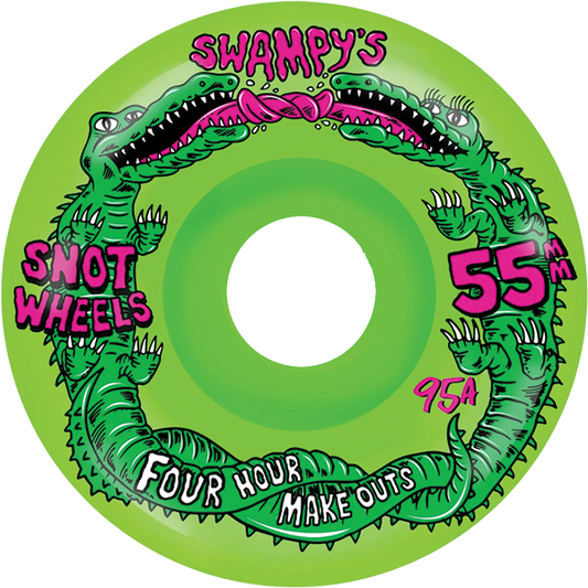 Snot Wheels Swampy Four Hour Conical 55mm 99A Neon Green