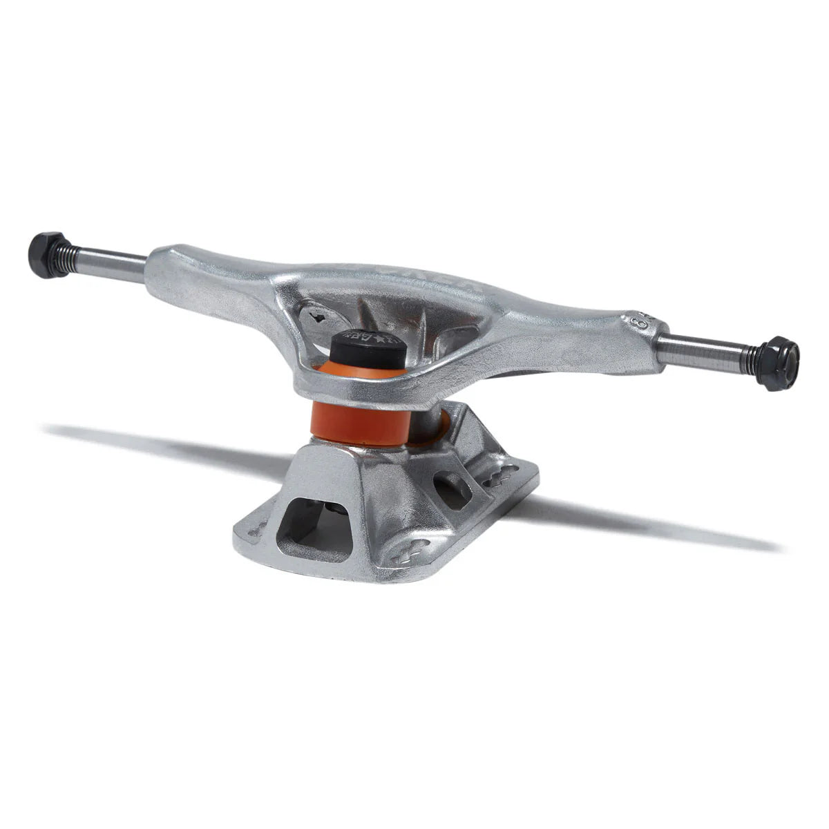 Skateboard truck with metal suspension on a white background