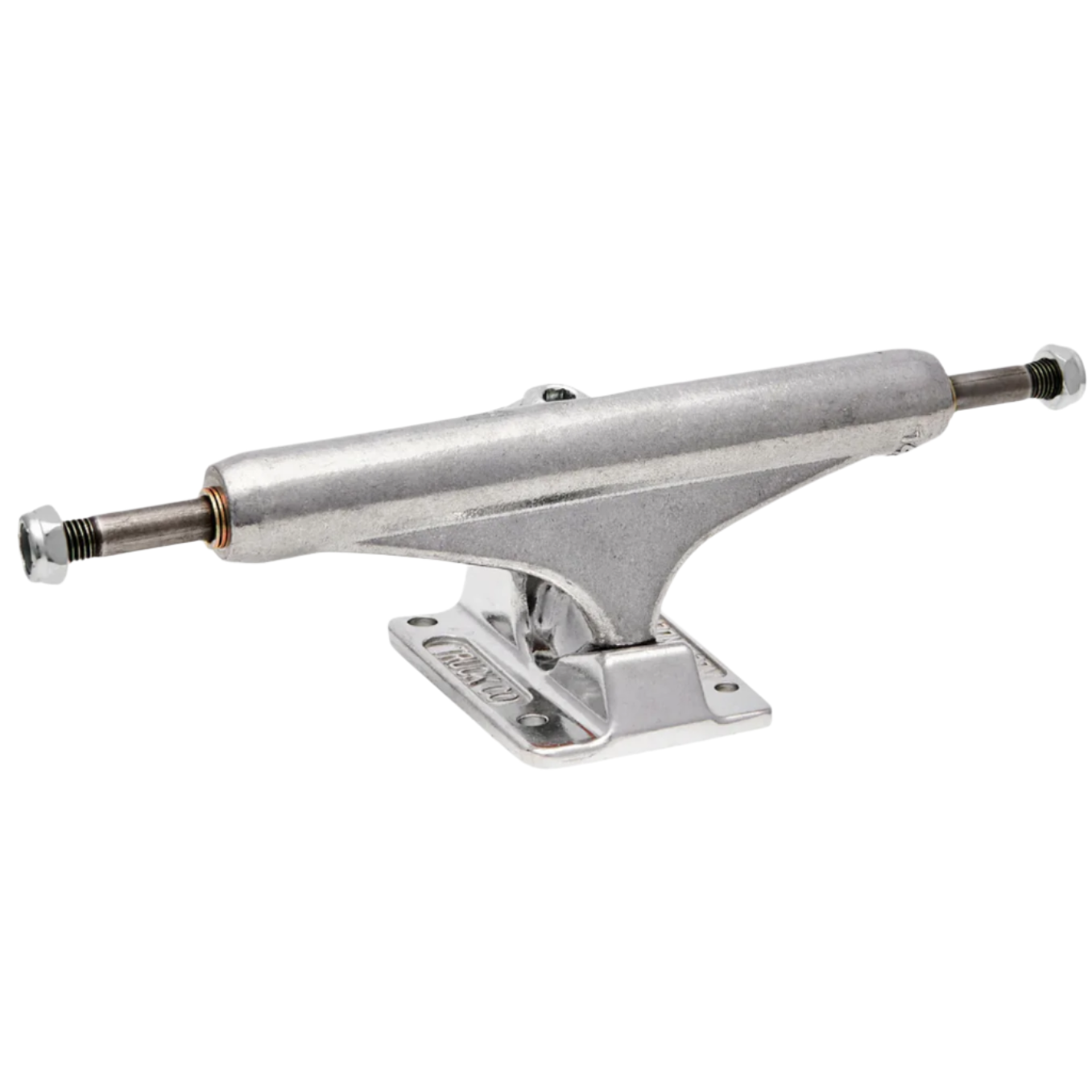 silver skateboarding truck