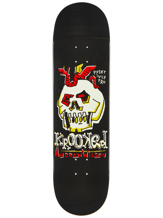 Krooked Skateboard Deck Wilson Positively Pro Black 8.5