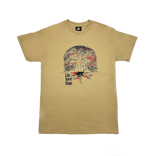 Late Nite Stars Shirt LifeNeverStops Tee Brown Red