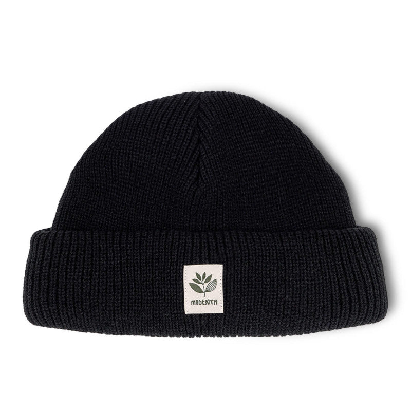 black knit beanie