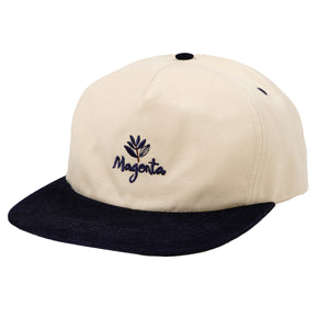Magenta Québec Snapback Hat - Beige