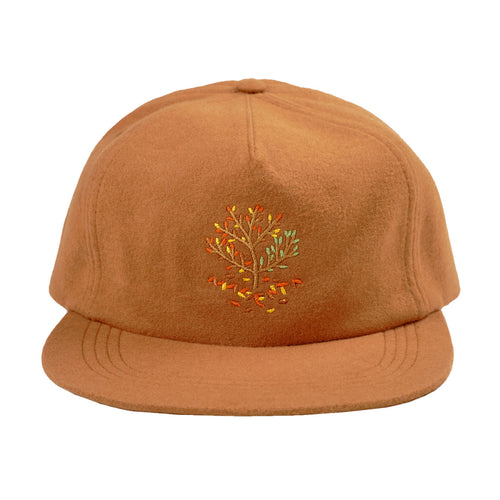 Magenta Tree Snapback Hat - Brown