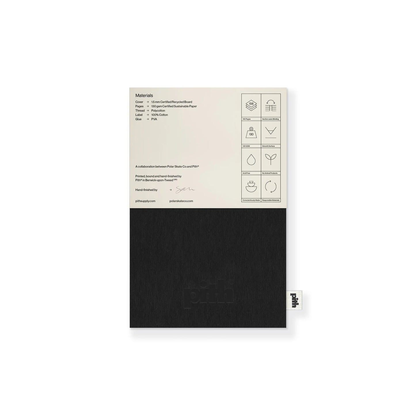 Polar Skate Co Pith Yuzu Deck Book Black