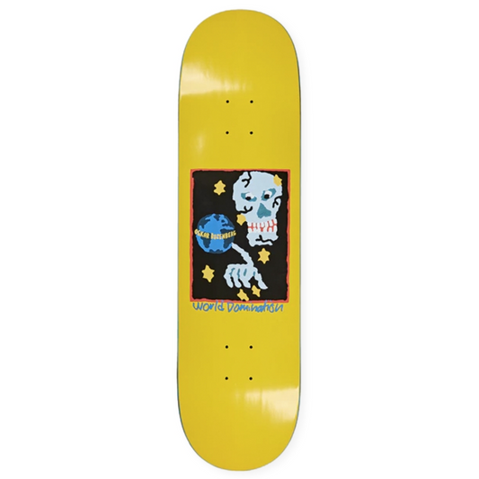 Polar Skateboard Deck Oskar Rozenberg World Domination Yellow 8.125