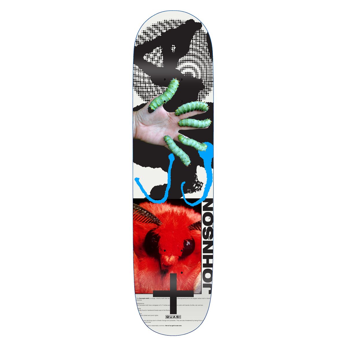Quasi Skateboard Deck Jake Johnson Moth head 8.25