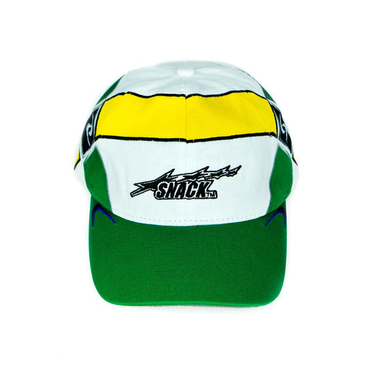 Snack Skateboards Hat Circuit Panel White Green Yellow