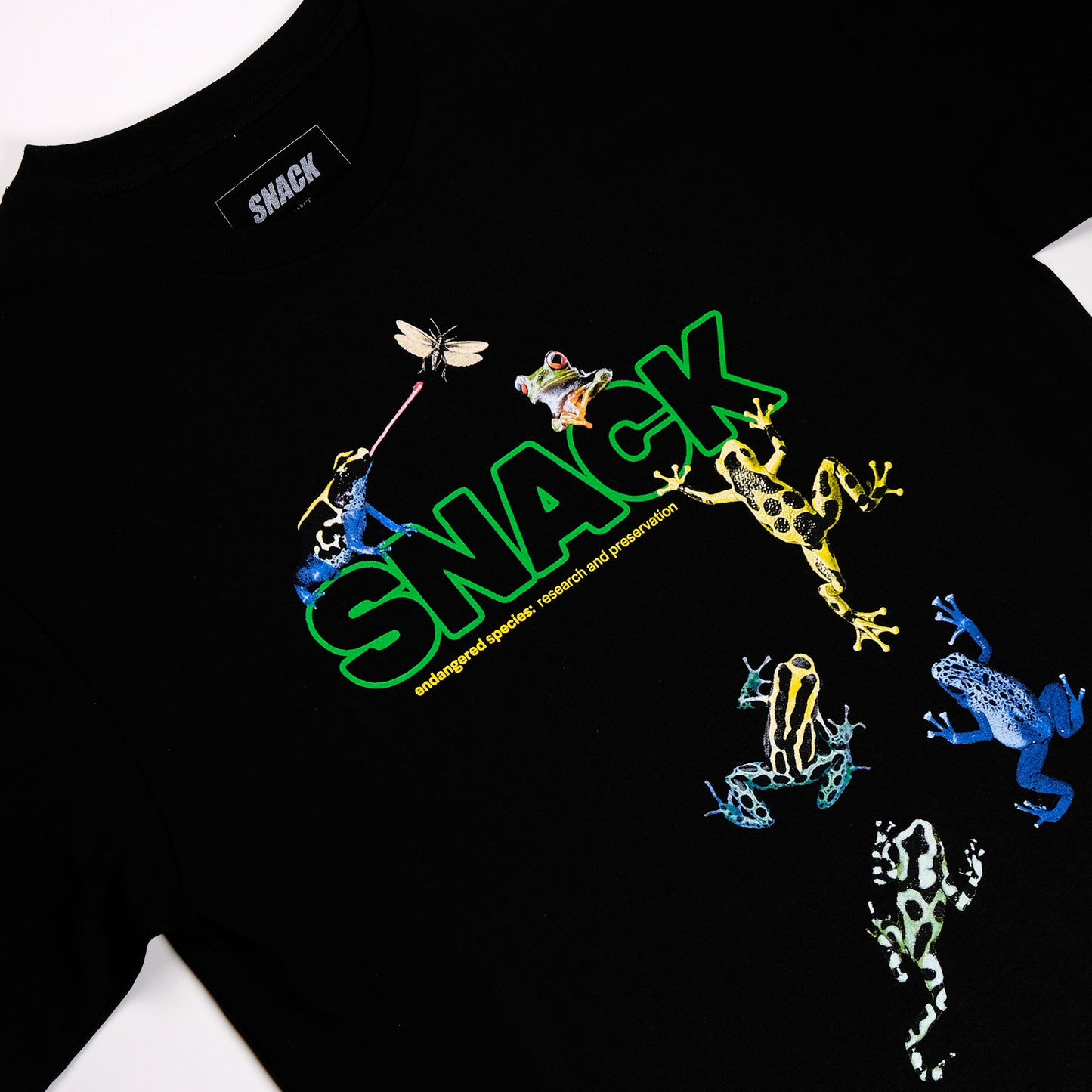 Snack Skateboards Shirt Endangered Species Tee Black
